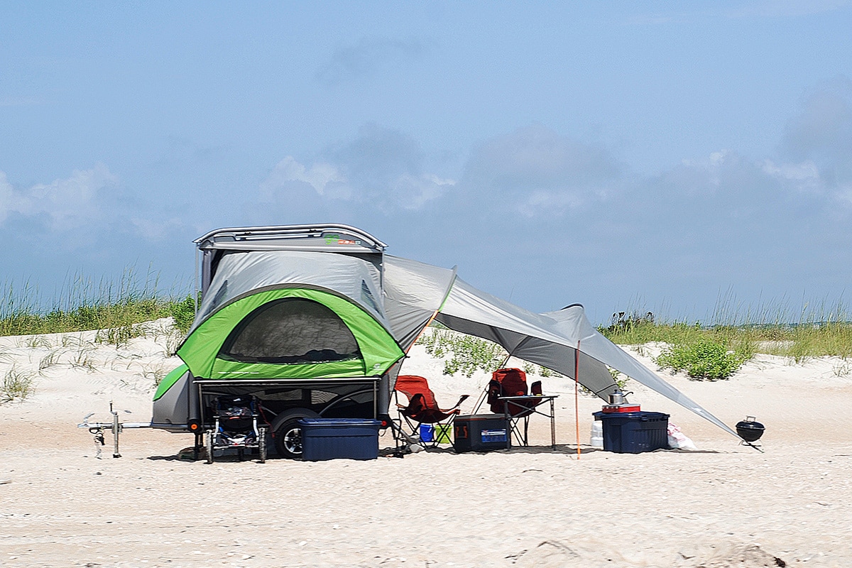 le camping sur la plage