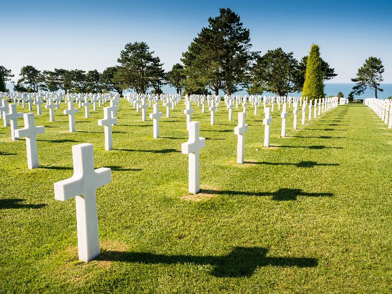 Le très émouvant cimetière américain de Collevile-sur-Mer