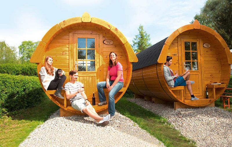 Overnachten Wijnvat Camping Heidewald Tonneau de vin Camping Heidewald