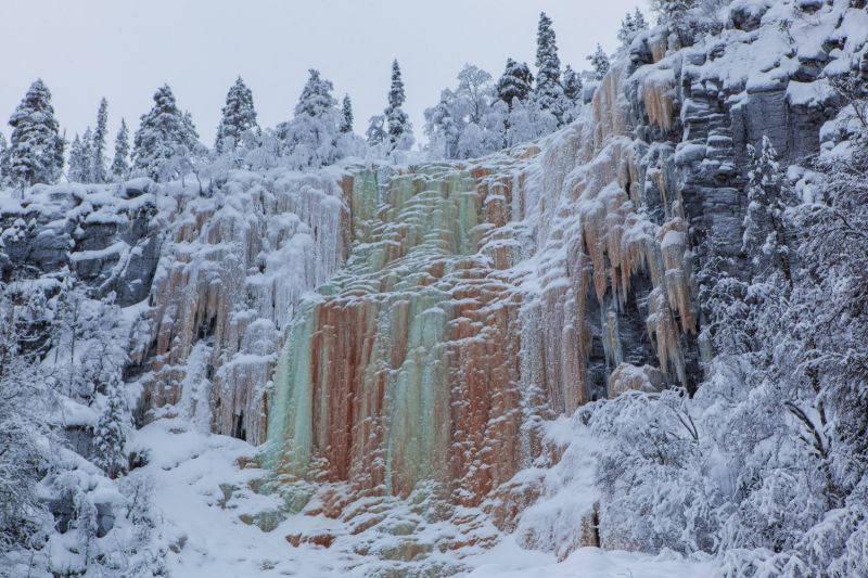 Cascades gelées à Korouoma