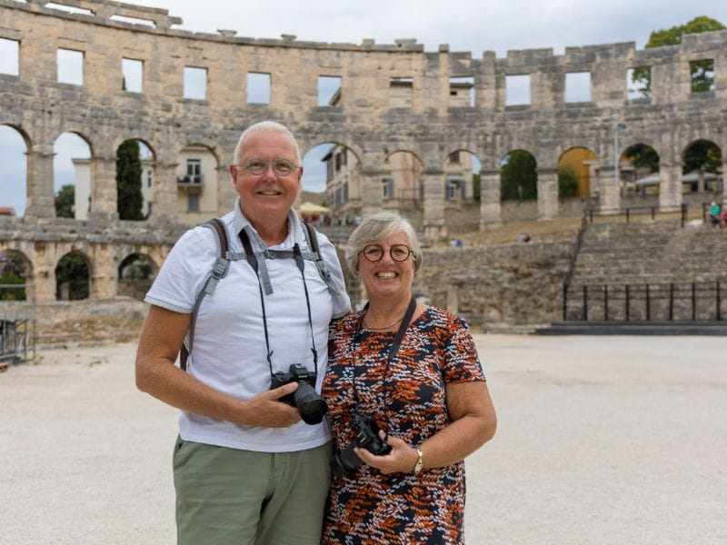 Jan Kees et Tineke ont pu visiter le « Colisée » de Pula