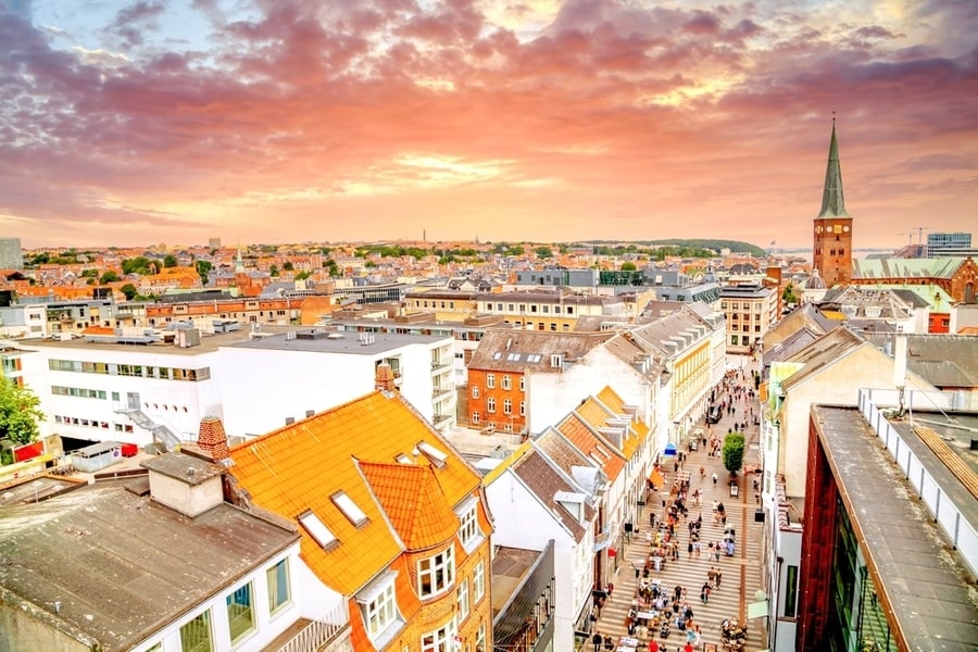 vue aérienne d’Aarhus